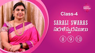 Class  4  Sarali Swaras 8910  Carnatic Music Lessons For Beginners [upl. by Anomis163]