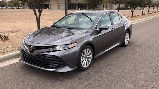 REVIEW  2018 Toyota Camry LE Predawn Gray Mica [upl. by Tevlev]