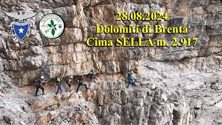 20240828 Dolomiti di Brenta Cima SELLA m 2917 e sentiero Benini  Sempreverdi Franciacorta [upl. by Yzeerb]