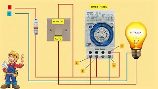 Theben Timer Installation Circuit auto and manual [upl. by Calvert]