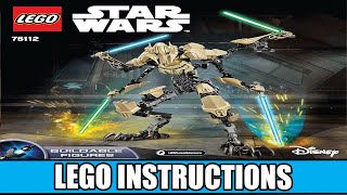 LEGO 75112 Instructions  Buildable Figures  General Grievous  Star Wars [upl. by Melmon]