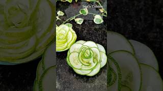 Cucumber Rose Song  Salad dressing  Cucumber Decoration idea shorts shortsvideo cucumber rose [upl. by Yajeet]