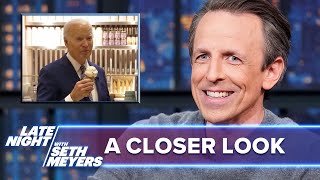 Fox News Melts Down After Biden Eats Ice Cream with Seth Talks Gaza Ceasefire A Closer Look [upl. by Aled]