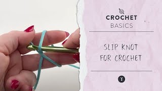 How to Slip Knot for Crochet [upl. by Nerred215]