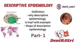 Descriptive epidemiology Part1  PHD  easy dentistry lecture Dental notes epidemiology dental [upl. by Valora]