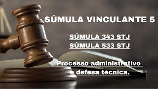 ENTENDA a SÚMULA VINCULANTE 5 Processo administrativo e defesa técnica [upl. by Ansilma]