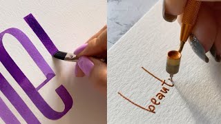 The best calligraphy and lettering unusual pen and marker [upl. by Olocin]