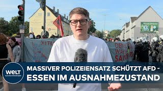 ESSEN Proteste gegen AfDParteitag  Blockaden legen Stadt lahm  WELT Analyse [upl. by Adnauqaj]