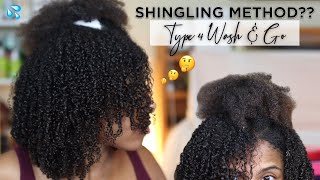 Trying the Shingling Method for my Wash amp Go More Definition 🤔  Dense Type 4 Hair [upl. by Okechuku]