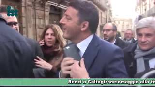 Renzi a Caltagirone omaggio alla tomba di Luigi Sturzo [upl. by Dudden570]