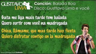 Gusttavo Lima  Balada Boa Letra en EspañolPortugués  YouTubeflv [upl. by Stortz]