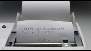 Joseph von Eichendorf feat D10 Thermodrucker – Mondnacht [upl. by Meredith792]