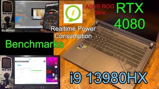 Asus ROG G16RTX 408013980HXG614JZ Benchmarks  Realtime Power Consumption [upl. by Nnaeus]