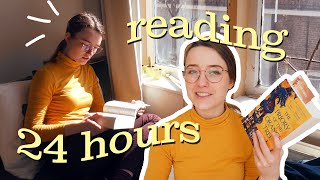 24 hours of reading 📚  readathon reading vlog [upl. by Anailuy]