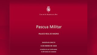 Los Reyes presiden la celebración de la Pascua Militar en el Palacio Real de Madrid [upl. by Nakada]