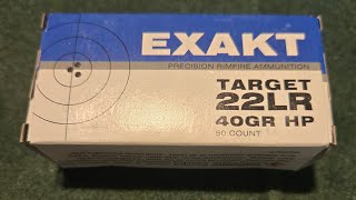 Exakt 22lr Ammo [upl. by Hartley]