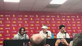 Lincoln Riley Jayden Maiava and Jaylin Smith postgame conference [upl. by Candy484]