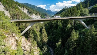 Versamertobel mit dem Wohnmobil Bonaduz  Ilanz entlang der Rheinschlucht [upl. by Dannye]