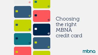 Choosing the right credit card  MBNA [upl. by Yramesor]