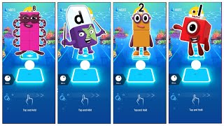 Numberblocks  Coffin Dance Song COVER 🎶 Tiles Hop Edm Rush Game 🎮 Who is Best [upl. by Gwynne972]