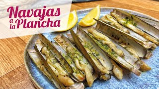 NAVAJAS A LA PLANCHA con el aliño perfecto de ajo y perejil [upl. by Ahsein610]