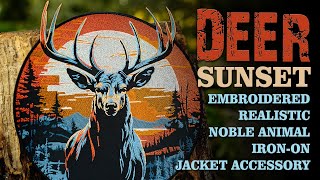 Sunset Deer Large Back Patch Lifestyle Embroverse [upl. by Layney]