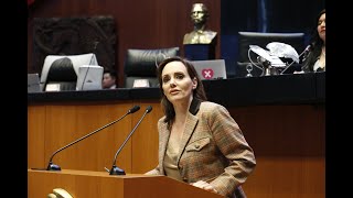 Senadora Lilly Téllez para referirse al tema de inseguridad en el país [upl. by Bhayani816]