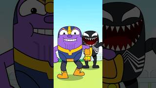 POI POI POI 😂 Pop Robot Encounters Venom and Thanos with Avenger Team [upl. by Llednahc457]