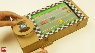 How To Make Car Racing Desktop Game from Cardboard [upl. by Guillema510]