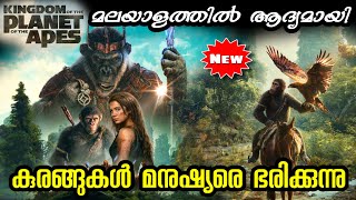 Kingdom of the Planet of the Apes 2024 Movie Explained in Malayalam [upl. by Haet]