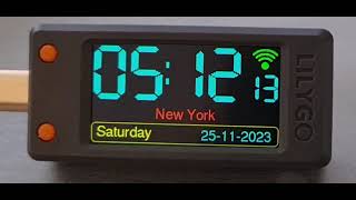 Lilygo TDisplay S3 ESP32  SNTPclock [upl. by Fisk]