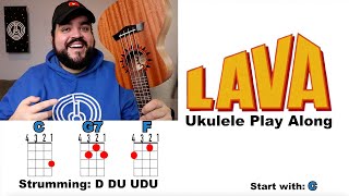 LAVA  Disney Pixar Ukulele Play Along with Chords and Lyrics [upl. by Welcy946]