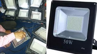 How to repair 50watts LED flood lightMr Fahid ElectricDiy [upl. by Anerroc]