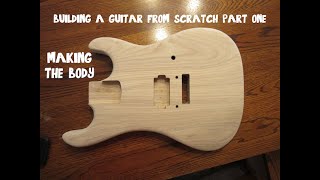 Building A Guitar Body  Making A Guitar From Scratch Part 1 [upl. by Nirb]