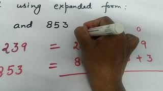 Addition using expanded form Carry forward  regrouping method [upl. by Galer422]