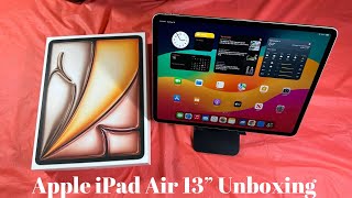 Apple iPad Air 13in 2024 Unboxing and Impressions Starlight [upl. by Burnett]