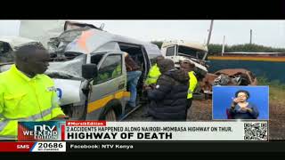 23 people killed in less than 24 hours in two separate road accidents along NairobiMombasa highway [upl. by Bohs]