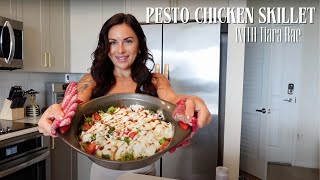 Easy Creamy Pesto Chicken Skillet Recipe for Any Occasion🍴🐓 [upl. by Frost]