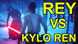 Star Wars The Force Awakens Finn amp Rey vs Kylo Ren StopMotion [upl. by Dessma]