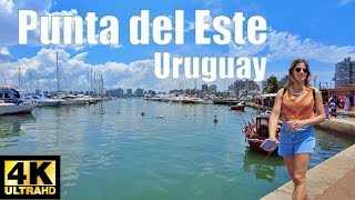 🇺🇾⚓Puerto de Punta del Este Walk Tour Uruguay 4K🌊 [upl. by Putnem]