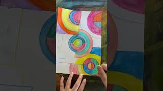 Orphism Watercolour Pencil Drawing art watercolourpencilpainting abstractart artteacherideas [upl. by Yekcaj]