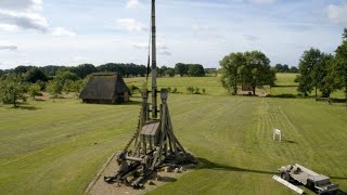 Unleashing a Medieval Trebuchet on a Wooden Palisade [upl. by Elcin]