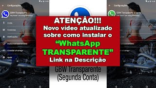 Baixar GB Whatsapp Transparente V685 22Abril2019 Duas contas [upl. by Ocir]