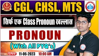 SSC English Previous Year Questions CGLCHSLMTS PYQs English Pronoun Ques By Vipin Sir [upl. by Audette]