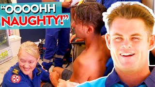 Most HILARIOUS Reactions to the Green Whistle Analgesic Gas on Bondi Rescue [upl. by Gazo]