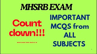 MHSRBstaff Nurse ExamAll questionsIMPORTANT MCQSRRB [upl. by Moyra173]