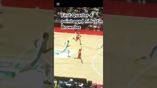 viralvideo 4 POINT AGD NI JUSTIN BROWNLEE SA first quarter [upl. by Amlez]