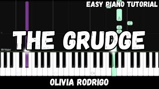 Olivia Rodrigo  The Grudge Easy Piano Tutorial [upl. by Annoj]