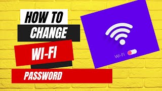 How to change WiFi Password [upl. by Bernard]