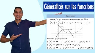 généralités sur les fonctions 1 bac exercices  resolution graphique equation et inequation fonction [upl. by Chan176]